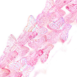 Прозрачные стеклянные бусины GLAA-F114-04B