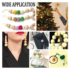 180шт 18 стиля натуральных деревянных бусин WOOD-PH0002-38