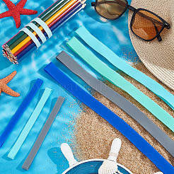 Наборы силиконовых полотенец синей серии AJEW-WH0016-31A