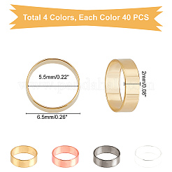 160 шт. 4-х цветные соединительные кольца из нержавеющей стали 304&nbsp;STAS-UN0028-20