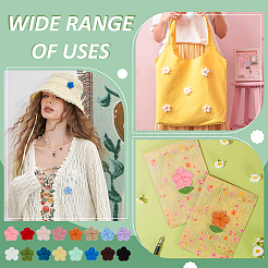 48 шт. 16 цвета полиэстер ручной работы вязаные украшения аксессуары&nbsp;DIY-FG0008-52