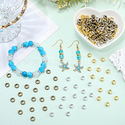 300 шт. 3-х цветные бусины-разделители из сплава&nbsp;TIBEB-PA0001-10