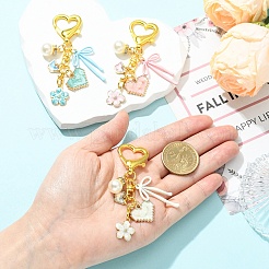 Подвесные украшения из сплава эмали&nbsp;HJEW-YW00282-01