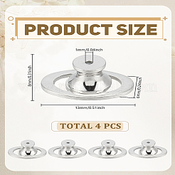 4 шт. Латунные гайки для ушей KK-LP0004-04P