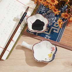 2 шт. 2 стиля керамическая чернильница в форме цветка сливы OFST-PH0001-05A