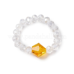 АБС-пластиковые эластичные кольца с имитацией жемчуга для женщин RJEW-JR00899