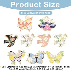 9шт 9 стиля подвески из сплава с эмалью&nbsp;FIND-YW0011-87