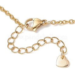 Ожерелье-нагрудник с подвеской из натурального янтаря и цепочкой из нержавеющей стали 304.&nbsp;NJEW-JN05942