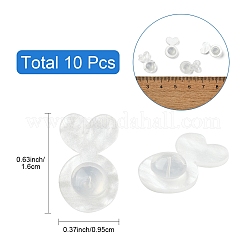 10 шт. акриловые и силиконовые ушные гайки&nbsp;SACR-YW0001-97