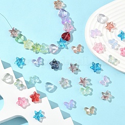 120 г 4 стиля градиентные цвета краски для выпечки прозрачные стеклянные бусины&nbsp;DGLA-YW0001-40