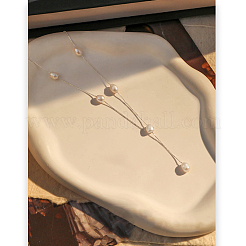 Женские ожерелья из стерлингового серебра с натуральным пресноводным жемчугом в форме картофеля FS-WG86156-01