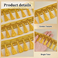 14 ярд полиэфирной кружевной ленты с кисточками OCOR-PH0004-32