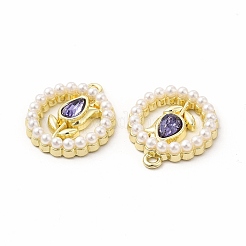 Стеклянные подвески из сплава с покрытием стойки&nbsp;FIND-G054-11LG