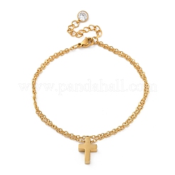 Браслеты с подвесками из нержавеющей стали 304 BJEW-K265-01G