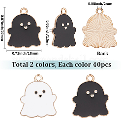 80шт 2 цвета сплава эмалевые подвески&nbsp;ENAM-SC0006-81