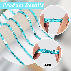 1 рулон ПВХ-бусины с пайетками&nbsp;DIY-SP0005-27D