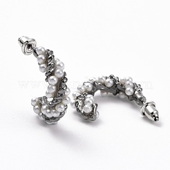 Серьги-гвоздики в форме буквы 