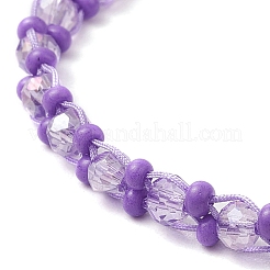 Стеклянные браслеты из бисера с краской для запекания&nbsp;BJEW-MZ00155-02