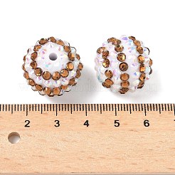 Полосатые бусины из смоляных стразов&nbsp;OACR-A037-01E