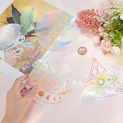 4шт 4 стиля радужные наклейки на окна для домашних животных DIY-GF0007-63