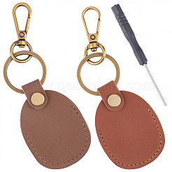 2шт 2 цвета брелок из искусственной кожи pu&nbsp;KEYC-CL0001-05