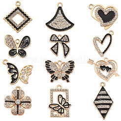 24шт 12 стиля подвески из сплава с эмалью&nbsp;ALRI-FS0001-05