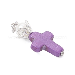 18шт 6 цвета окрашенные подвески из синтетической бирюзы PALLOY-JF04448