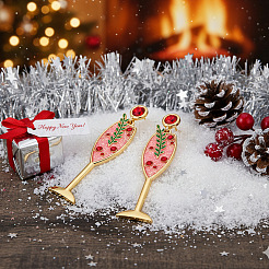 Серьги-гвоздики из латуни в форме кубка&nbsp;FS-WG1DBD2-01