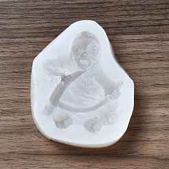 DIY мини Хэллоуин череп пищевые силиконовые Молды для статуй&nbsp;DIY-G054-C02