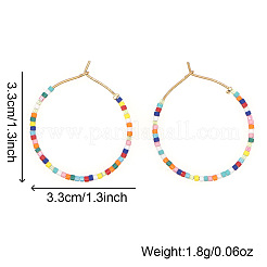 Большие серьги-кольца из богемского стекла IQ7730-1