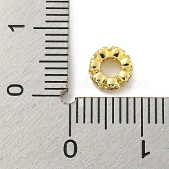 Бусины-проставки из латуни с кубическим цирконием KKB-L215-029A-LG