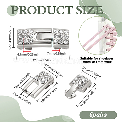 6 пара застежек-кнопок из цинкового сплава со стразами&nbsp;FIND-FG0005-21P