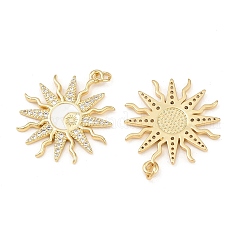 Кулоны с фианитами из латуни KK-L251-23G-01