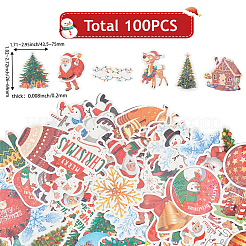 1 пакет самоклеящихся бумажных наклеек на рождественскую тематику&nbsp;DIY-SC0032-88