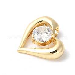 Латунные микропаве прозрачные подвески с фианитом&nbsp;ZIRC-I071-15G