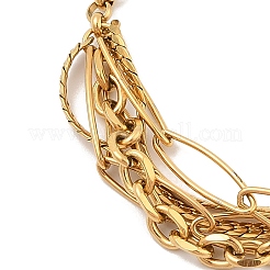 Браслеты из нержавеющей стали 304 для женщин&nbsp;BJEW-A023-07G-01