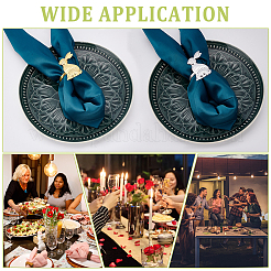 6 шт. 2 цвета железные кольца для салфеток в тибетском стиле AJEW-UN0001-34