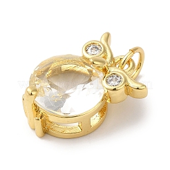 Покрытие стойки латунь микропаве прозрачные кубические циркониевые подвески KK-B092-27G