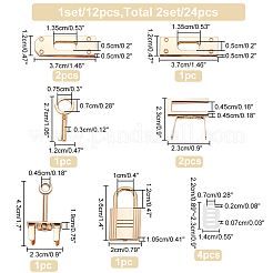 2 комплект застежек для сумок из сплава FIND-WR0006-90