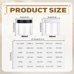 2 шт. прозрачная пластиковая пустая переносная баночка для крема для лица&nbsp;CON-LP0001-04