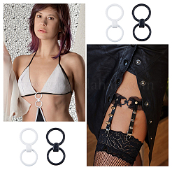 100 комплект 2-х цветных круглых железных пряжек для купальника DIY-FH0007-86