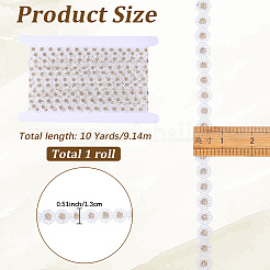 10 ярд металлизированной пряжи цветочная кружевная лента&nbsp;OCOR-GF0005-45A