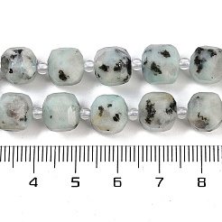 Натуральный кунжут яшма / киви нитки бусины яшмы G-B125-O09-01