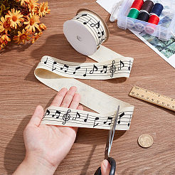 Ленты с принтом из хлопка длиной 10 м.&nbsp;DIY-WH0580-02C