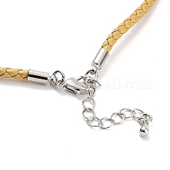 Изготовление плетеных круглых браслетов из искусственной кожи BJEW-H610-01P-11