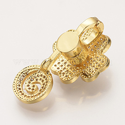 Латунные микро проложить кубического циркония магнитные застежки&nbsp;ZIRC-S058-05G