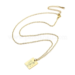 Подвеска на шею из нержавеющей стали 304 с цветком на день рождения для женщин STAS-S124-03G-07