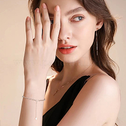 4 шт. 2 стиля 925 посеребренные серебряные удлинители для цепочек-панцирей FIND-BC0005-13A