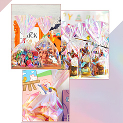 100шт прямоугольные лазерные пластиковые пакеты для конфет&nbsp;ABAG-SP0001-33