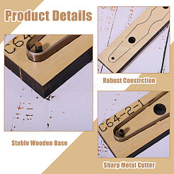 Форма для высечки кожи из дерева и углеродистой стали&nbsp;DIY-WH0622-221D